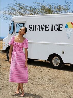 Ciao Lucia Fiorella Dress Hot Pink Gingham XXS
